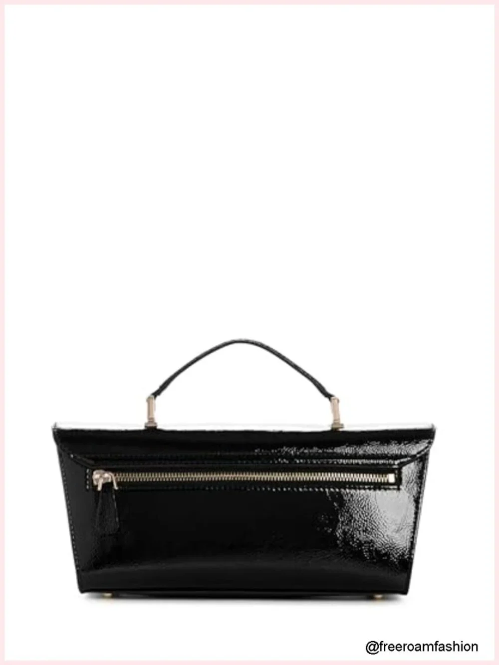 Top Handle Satchel Purse with Zip Closure and Gold Hardware